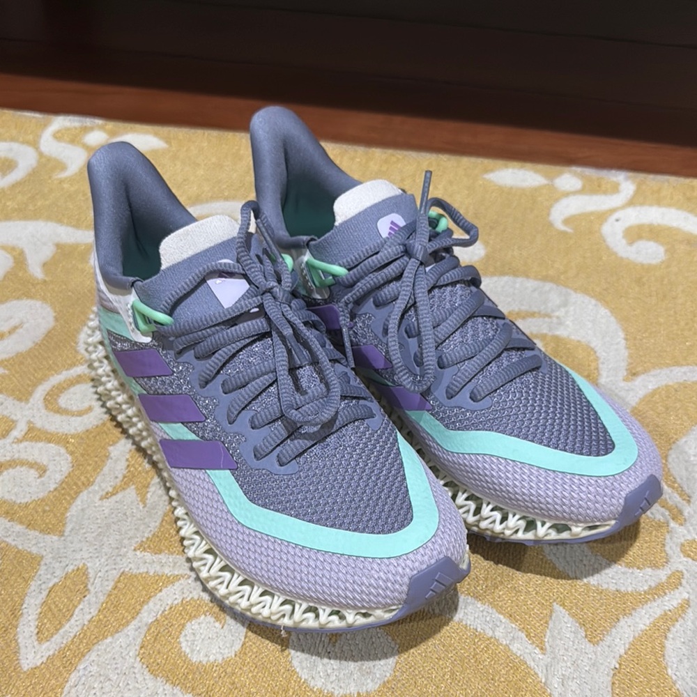 Adidas Purple and Mint Sneakers